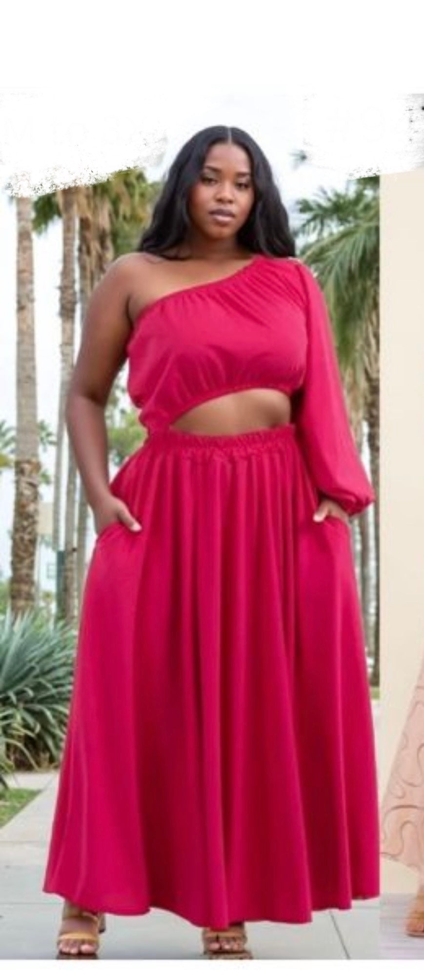 HOT PINK
ONE SHLD DRESS