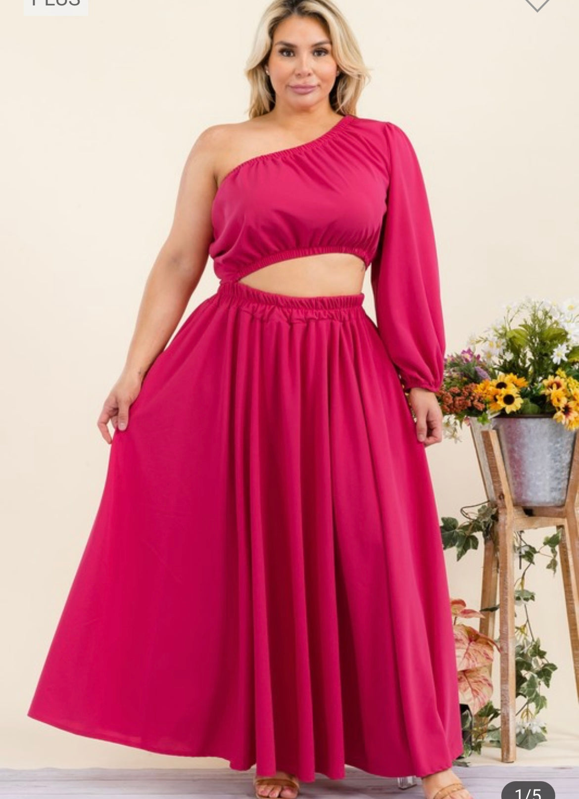 HOT PINK
ONE SHLD DRESS
