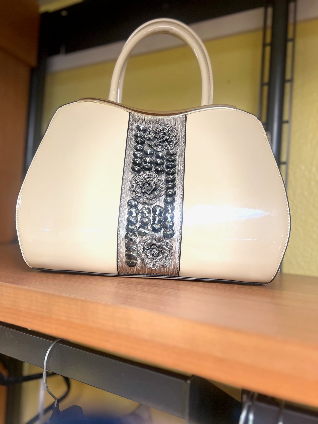 OFF WHITE RHINESTONE PURSE