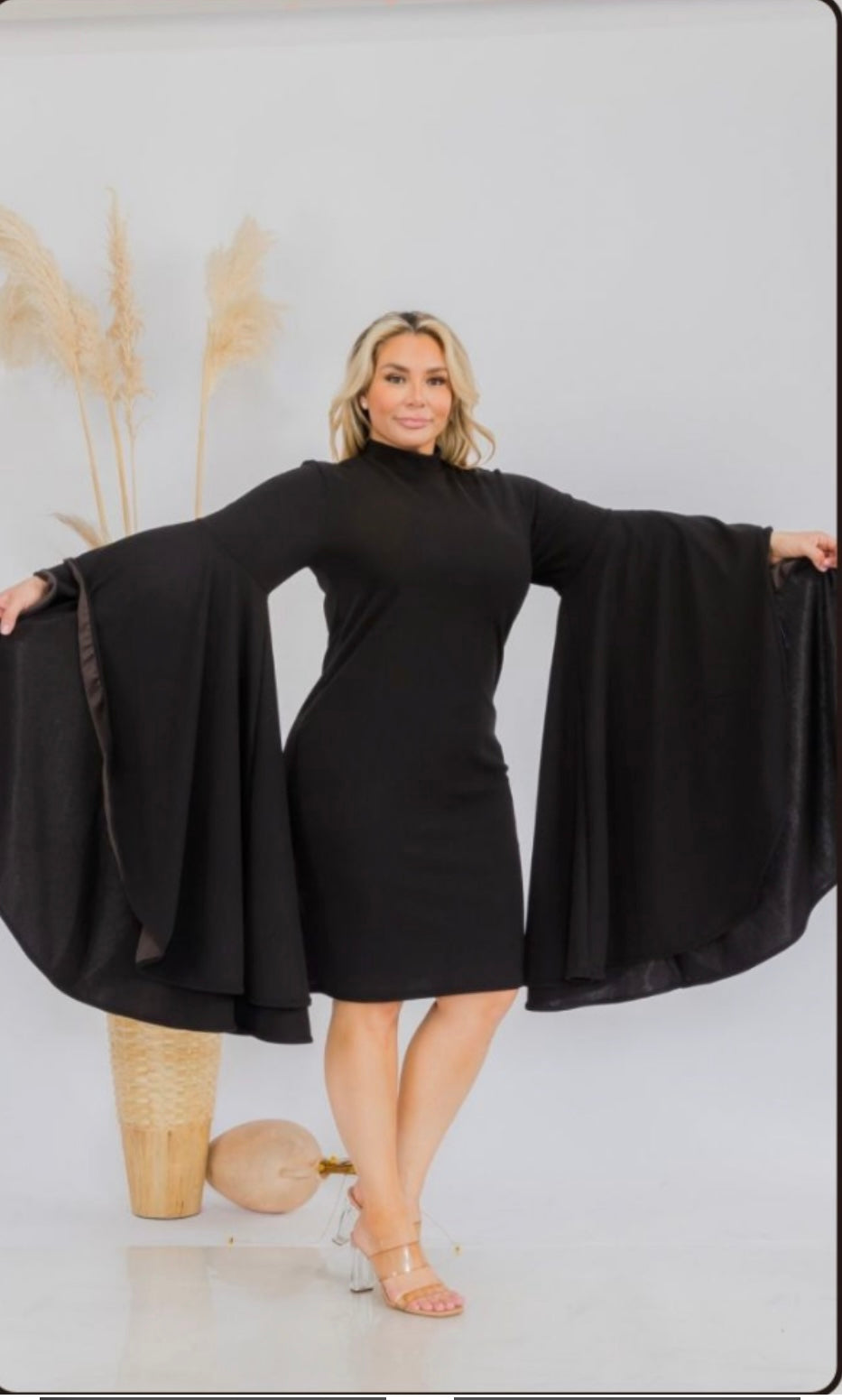 ELEGANT BELL SLEEVE DRESS