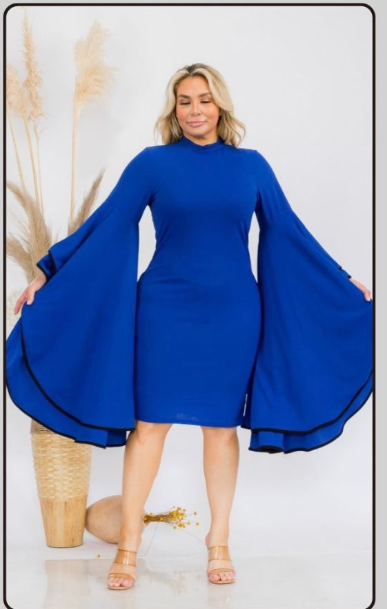 ELEGANT BELL SLEEVE DRESS