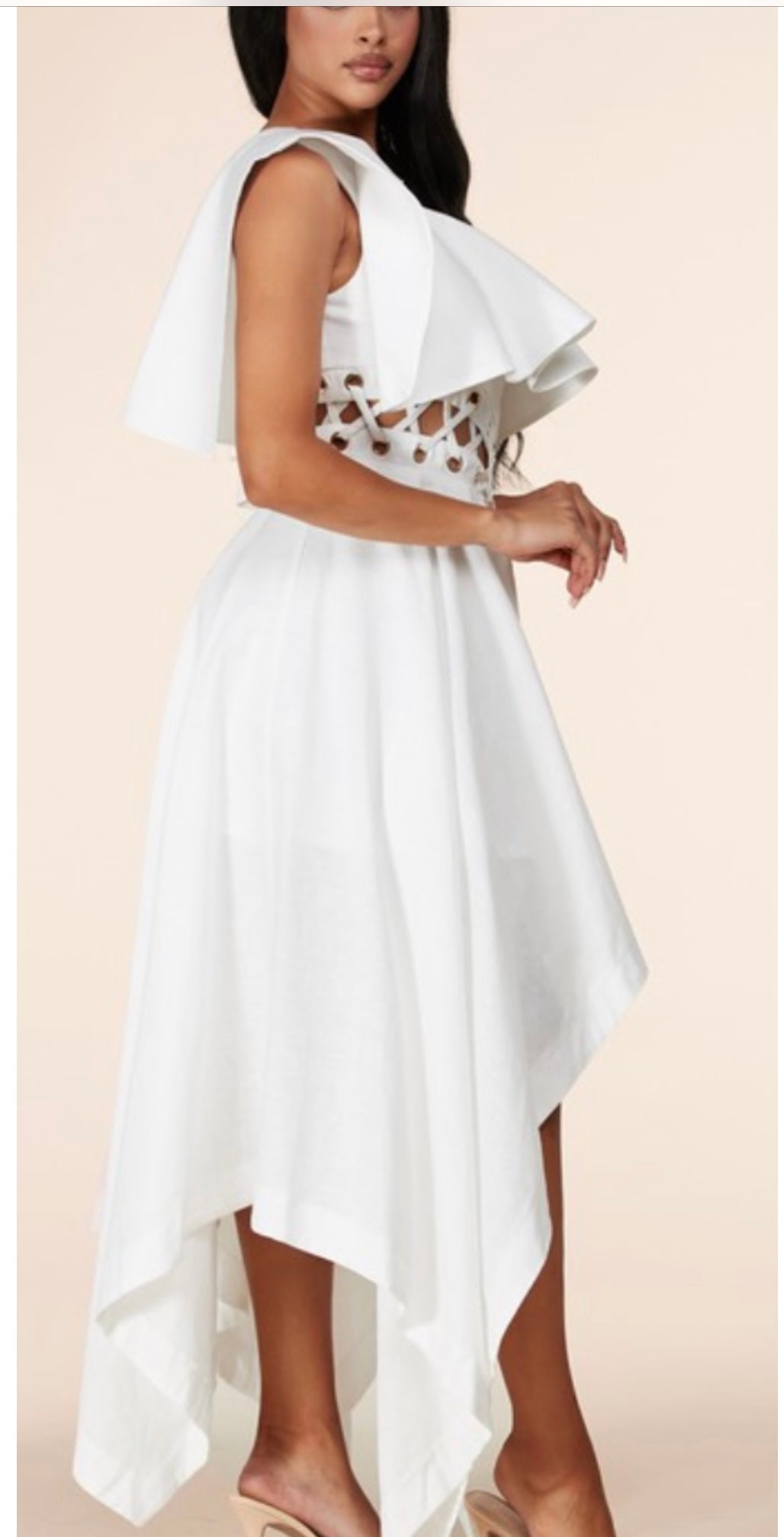Linen off the Shoulder Dress