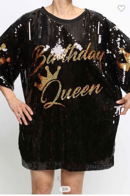BLACK SEQUIN BIRTHDAY DRESS
