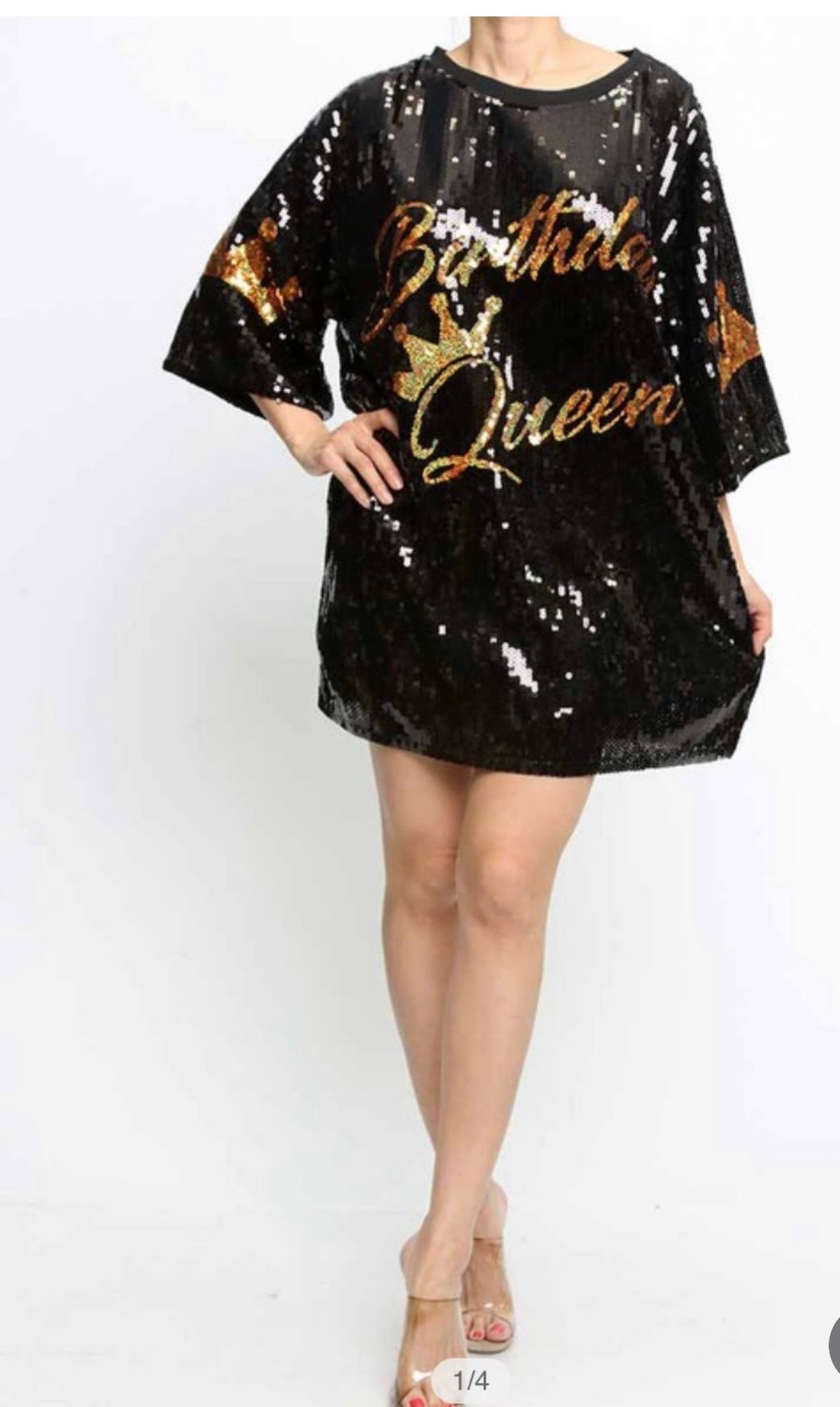 BLACK SEQUIN BIRTHDAY DRESS
