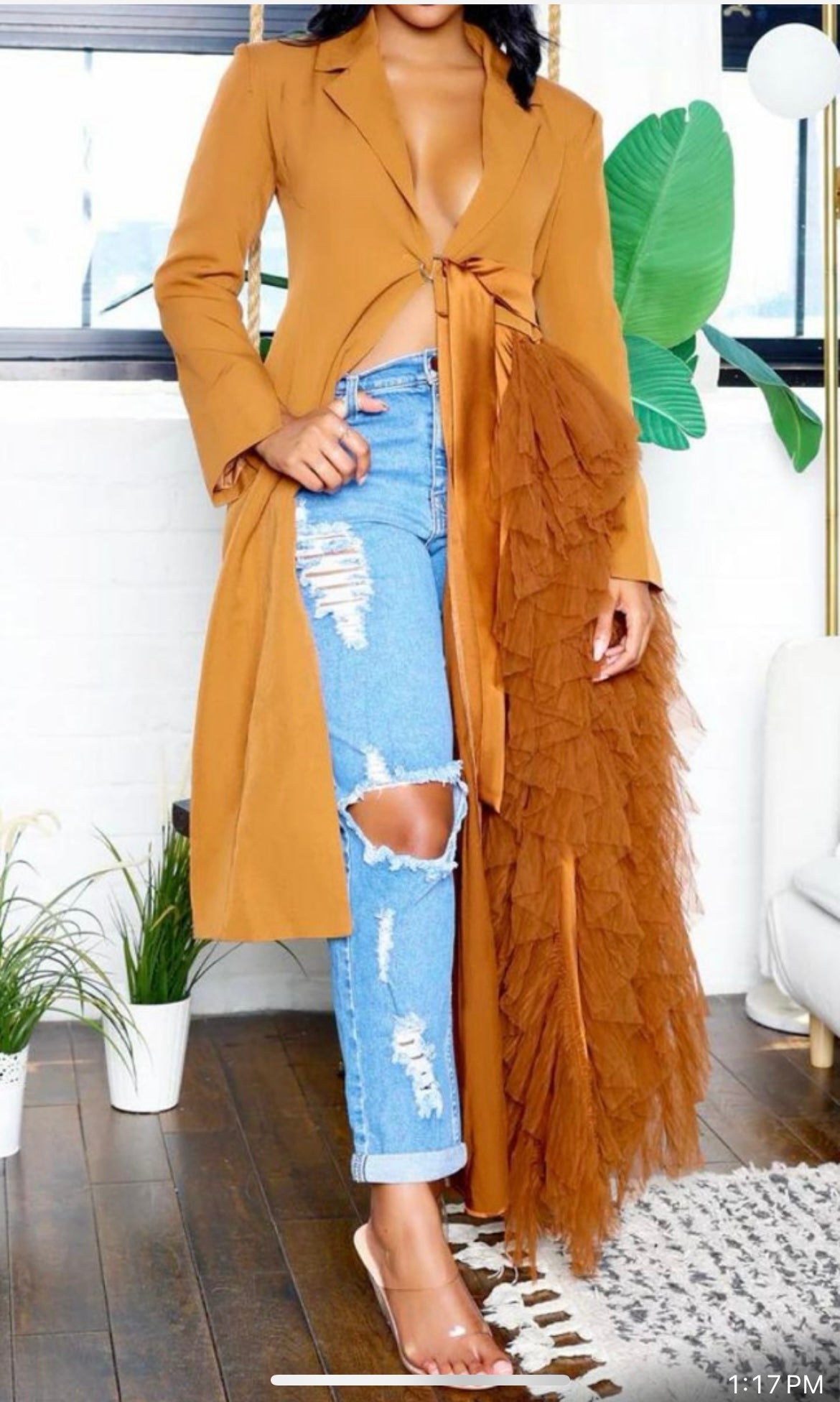 ELEGANT RUST JACKET DRESS