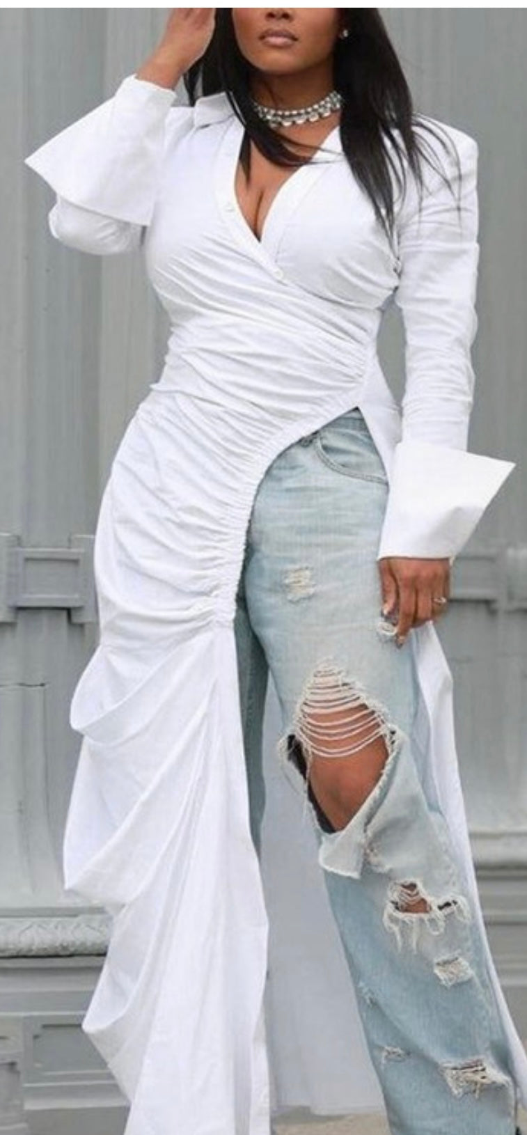 Long Dress Blouse