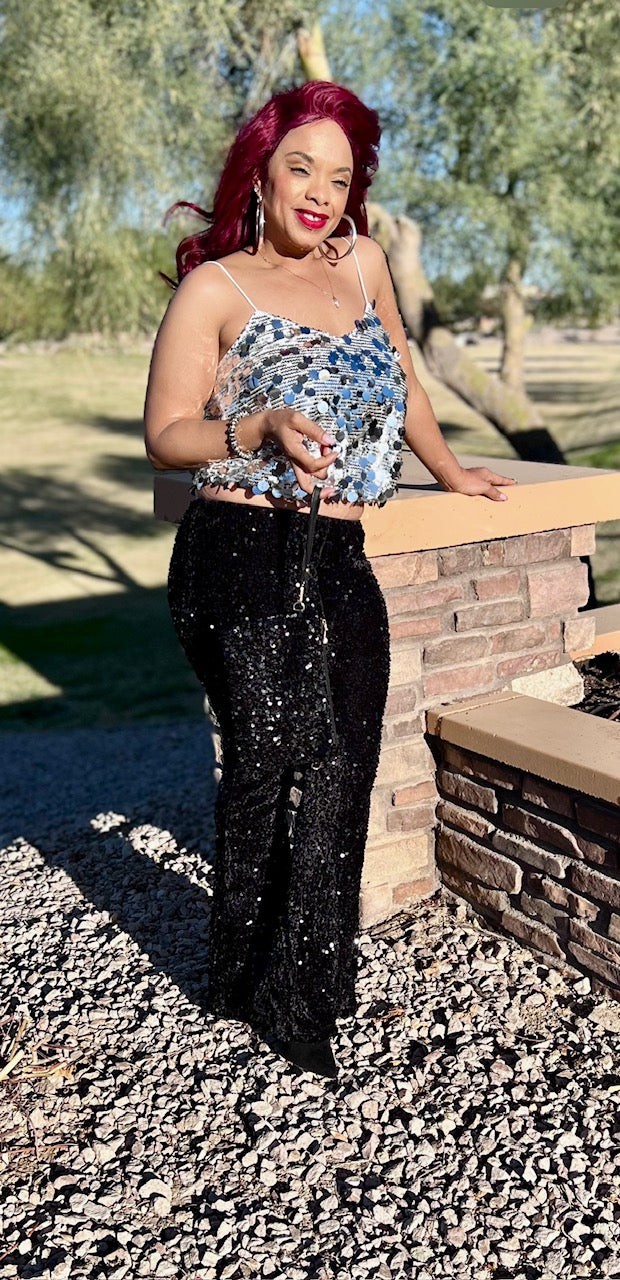 SILVER BLOUSE TOP